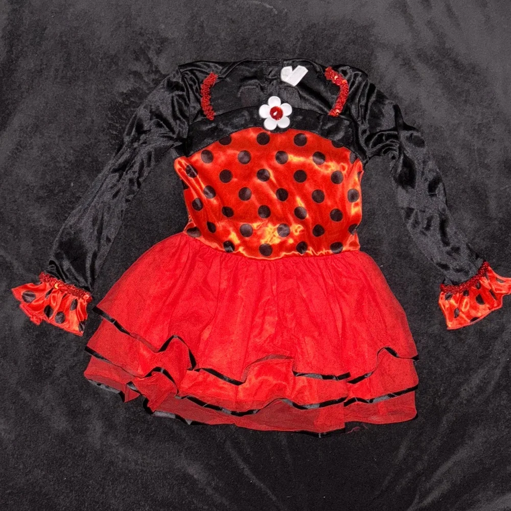 Ballerina Bug Toddler Costume - Red and Black - Picture 3 of 7